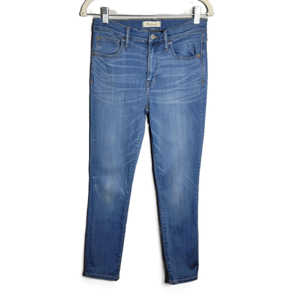 Madewell Roadtripper Crop Jeans High Rise Skinny Size 28‎ Medium Wash Stretch